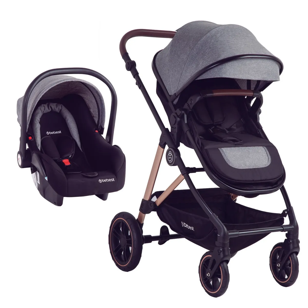 BEBESIT - Coche Travel System Neo Gris