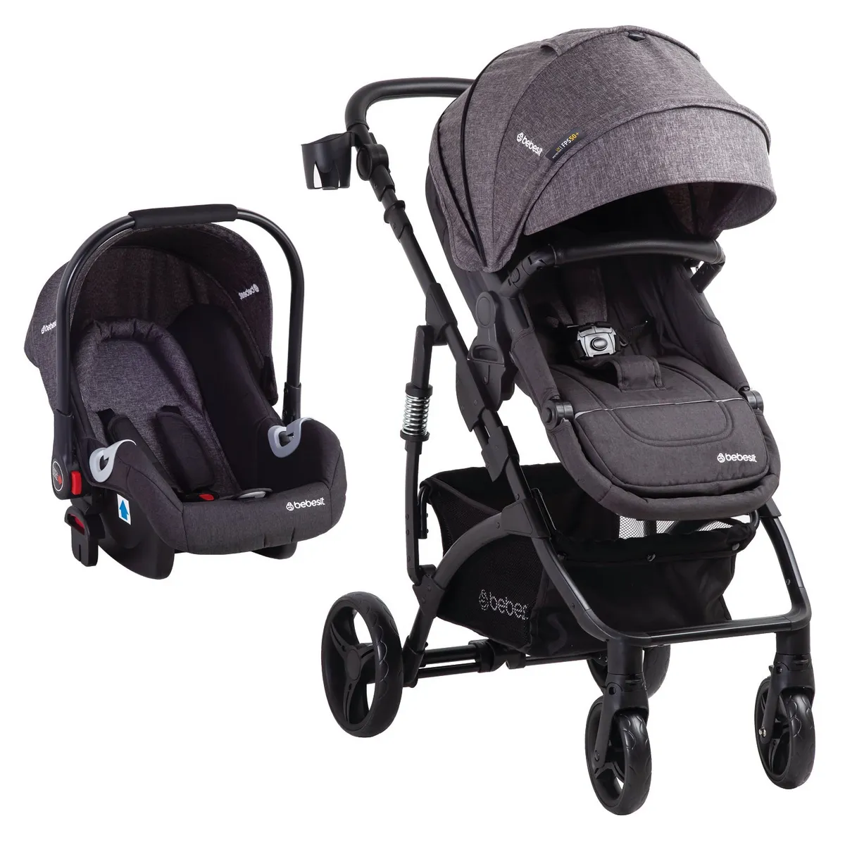 BEBESIT - Coche Travel System Explorer LX Negro