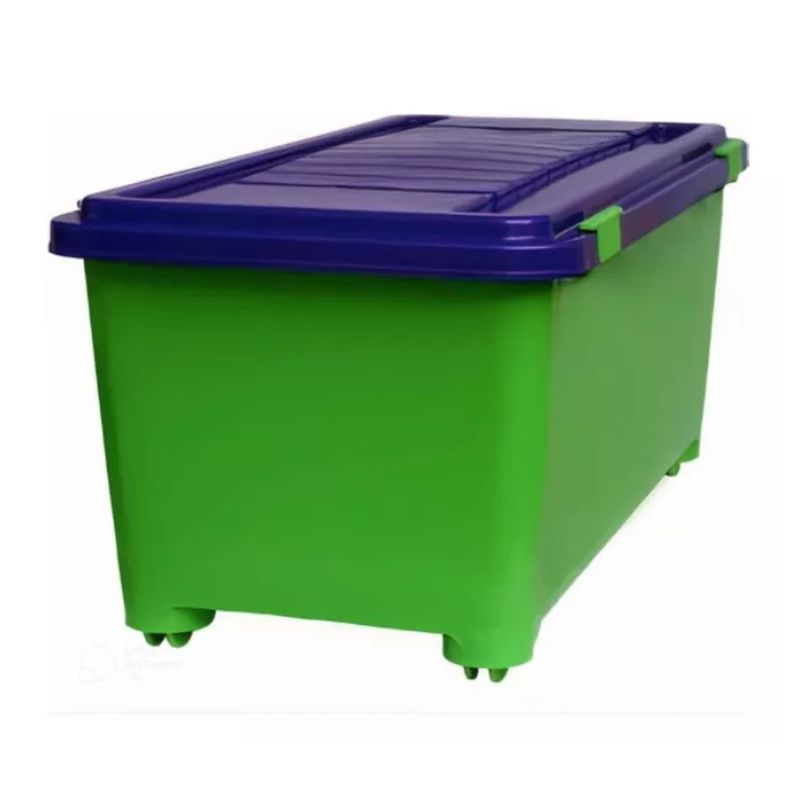 GENERICO - Caja Organizadora Contenedor Con Ruedas - 70 Litros