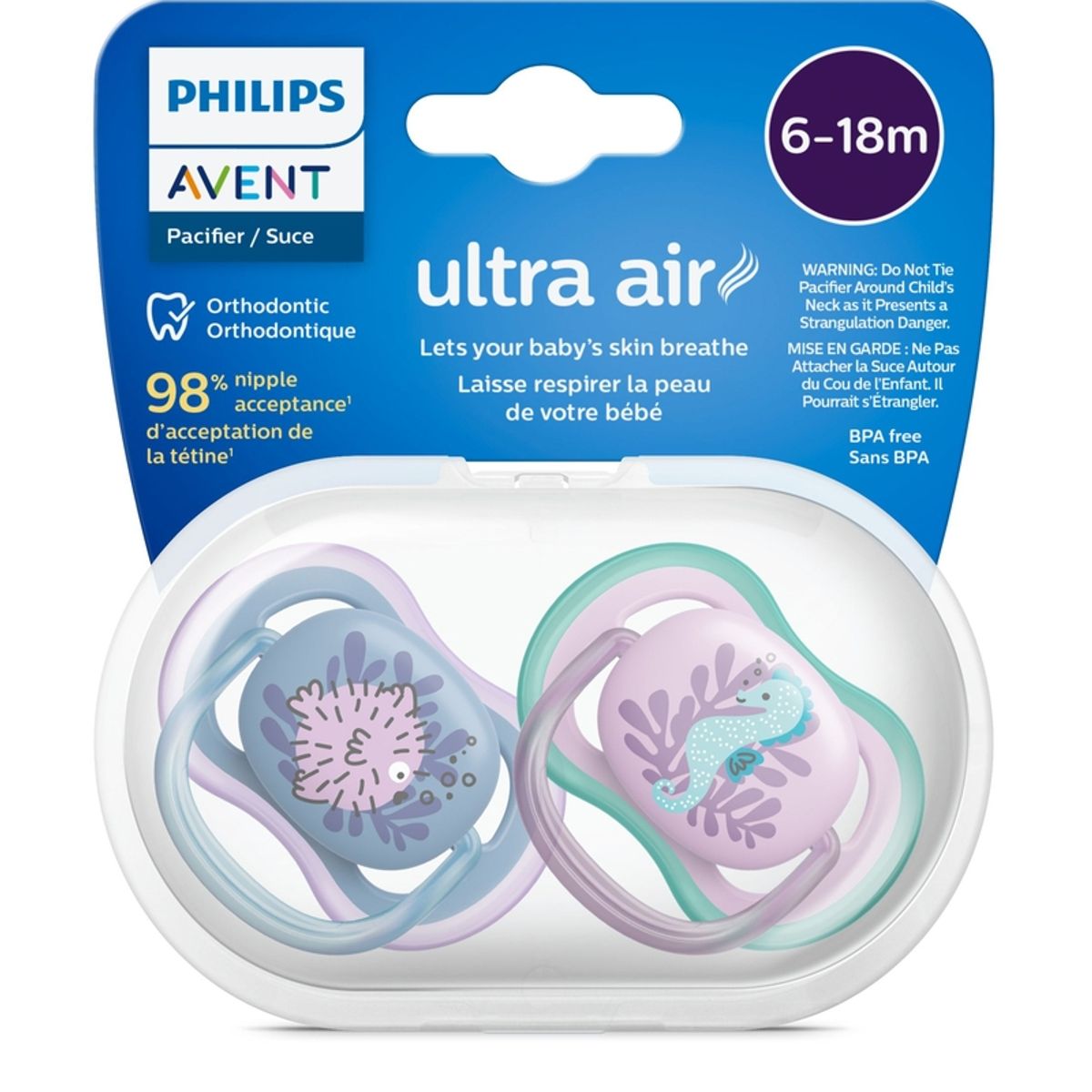 AVENT - Chupete Ultra Air Philips Avent SCF08561 6-18 Meses
