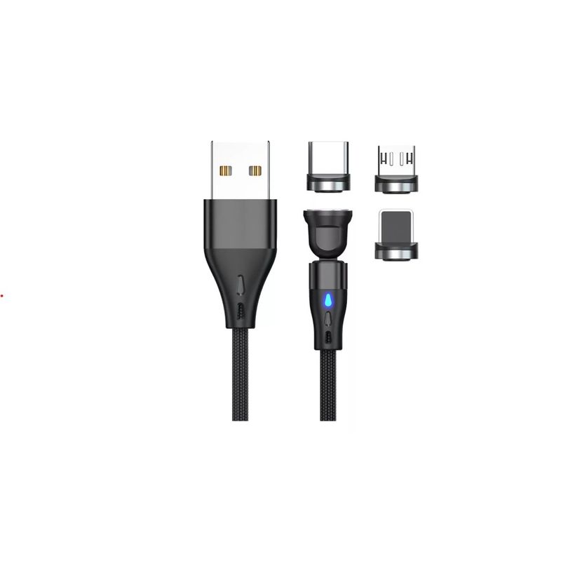 GENERICO - Cable Tipo C Carga Rapida + Conector Micro Usd + Lightning