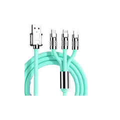 GENERICO - Cable Cargador Usb Reforzado 3 En 1 Para iPhone Micro Tipo-c