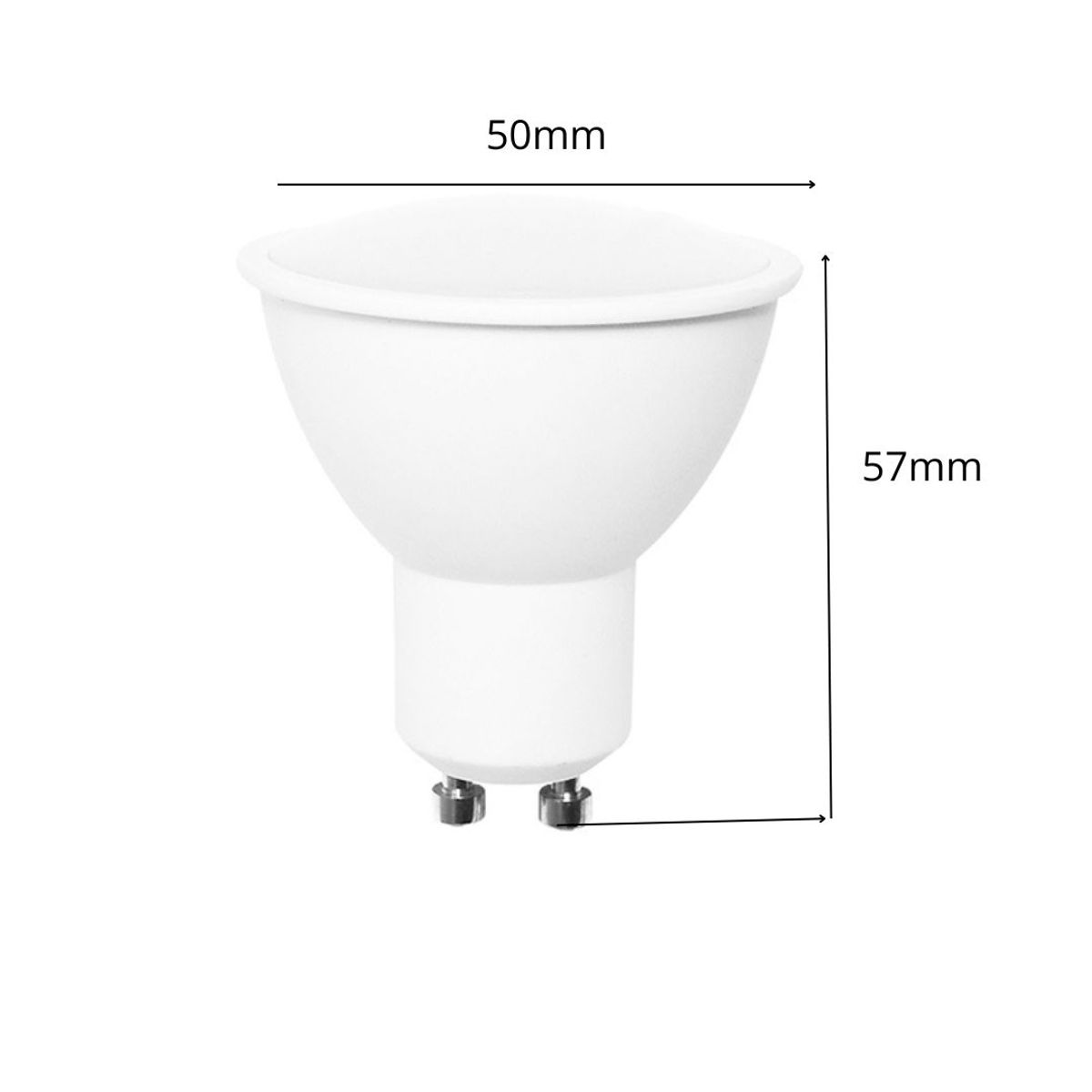 WANT - Pack X 10 Ampolleta LED Gu10 7w 100° Frio 6500k