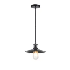 HB LEDS - Lámpara Colgante E-27 Diseño Vintage Sigis Pro Negro