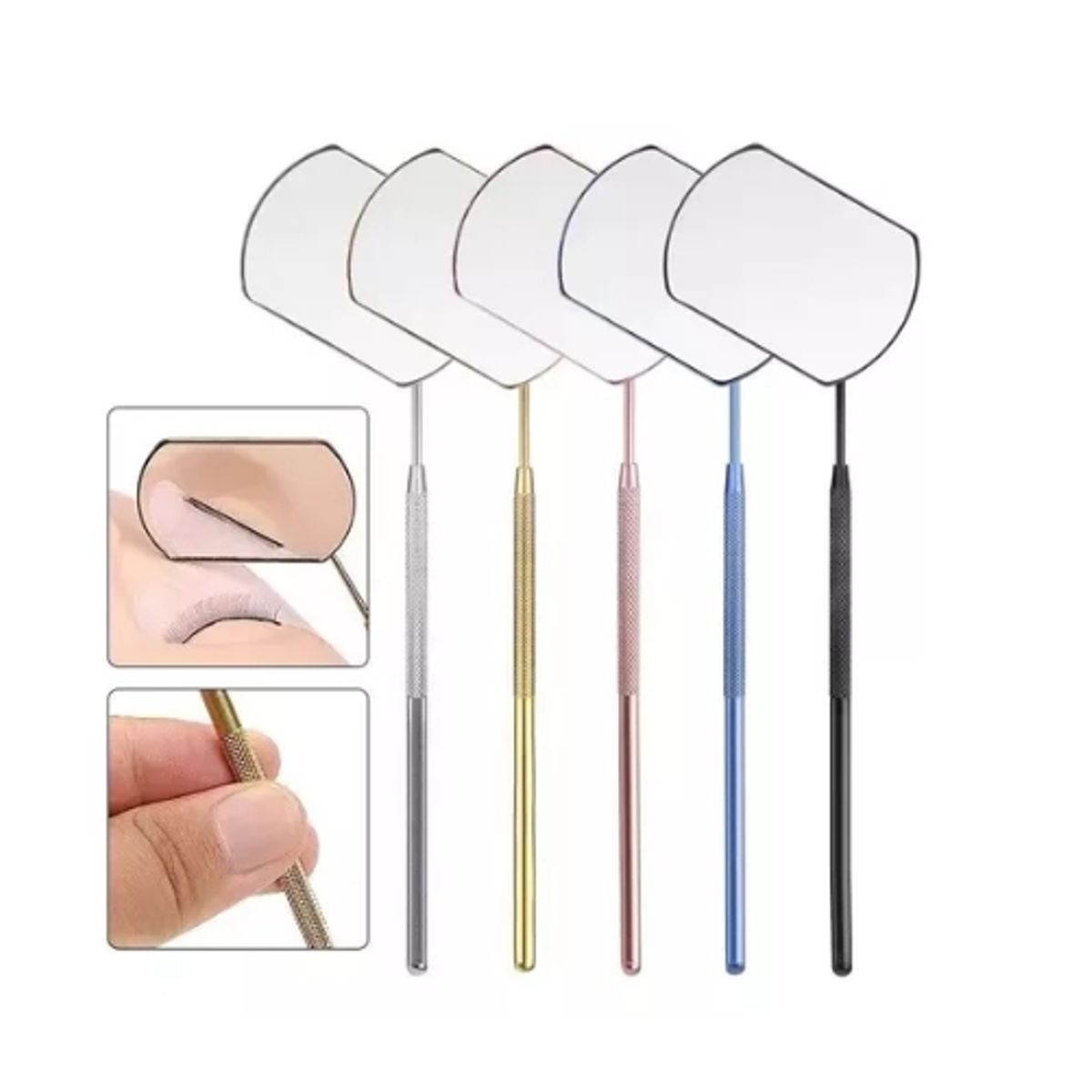 GENERICO - Pack 2 Espejo Para Extensiones De Pestañas Panoramico