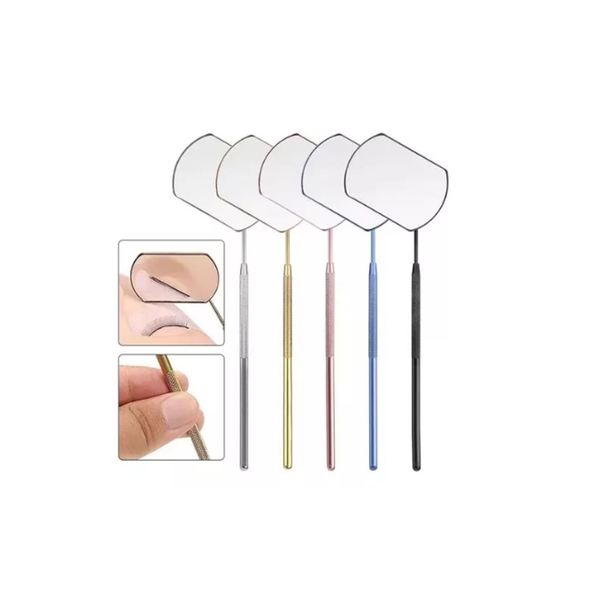 GENERICO - Pack 2 Espejo Para Extensiones De Pestañas Panoramico