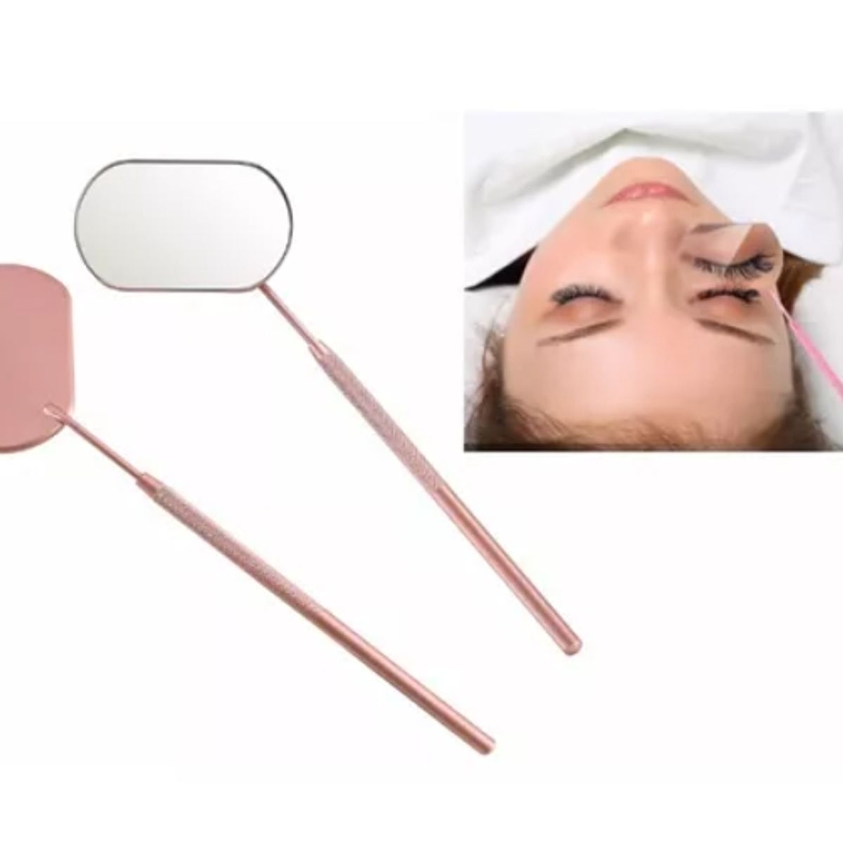 GENERICO - Pack 2 Espejo Para Extensiones De Pestañas Panoramico