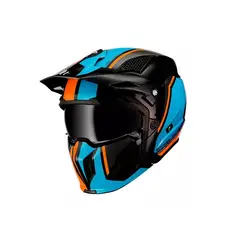 GENERICO - Casco De Moto Streetfighter Sv Twin A4 Naranjo Talla XL