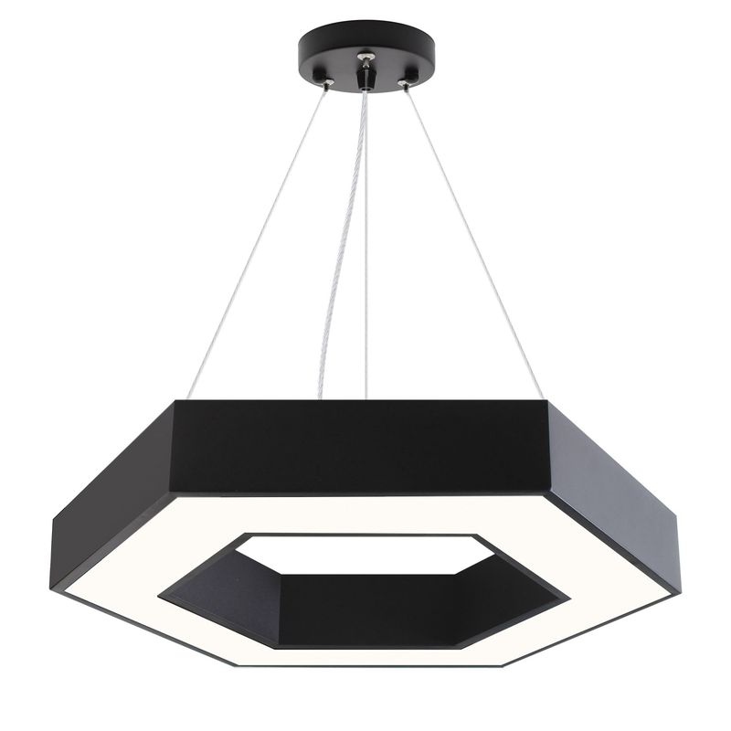 HB LEDS - Lámpara LED Contorno Hexágono Negro 42W60cms Luz Fría