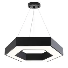 HB LEDS - Lámpara LED Contorno Hexágono Negro 42W60cms Luz Fría