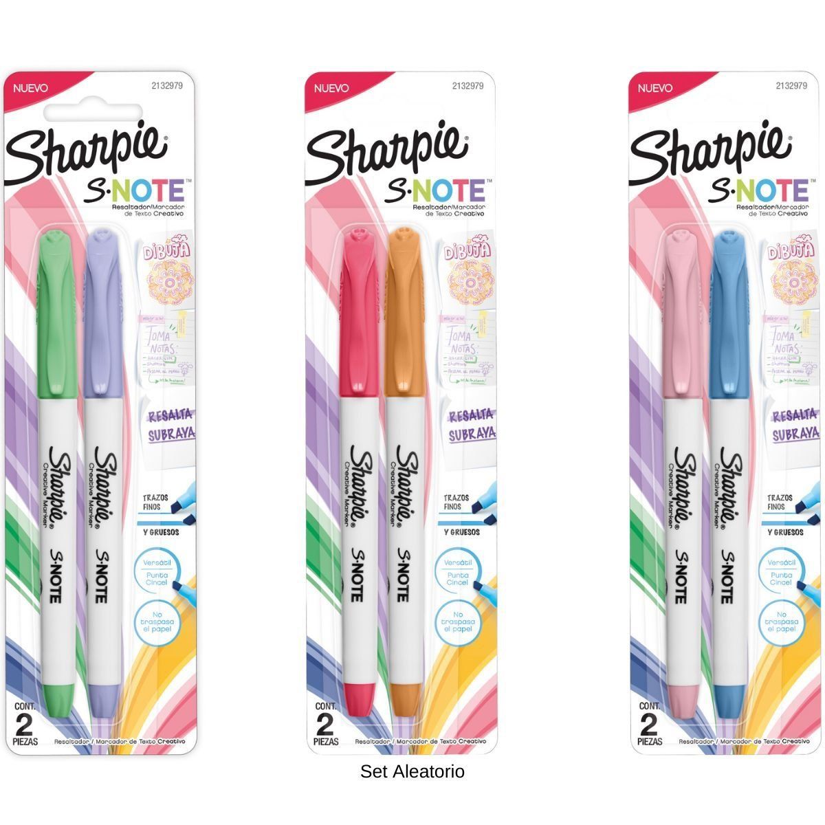 SHARPIE - Destacadores Sharpie Note Pasteles Blister X2