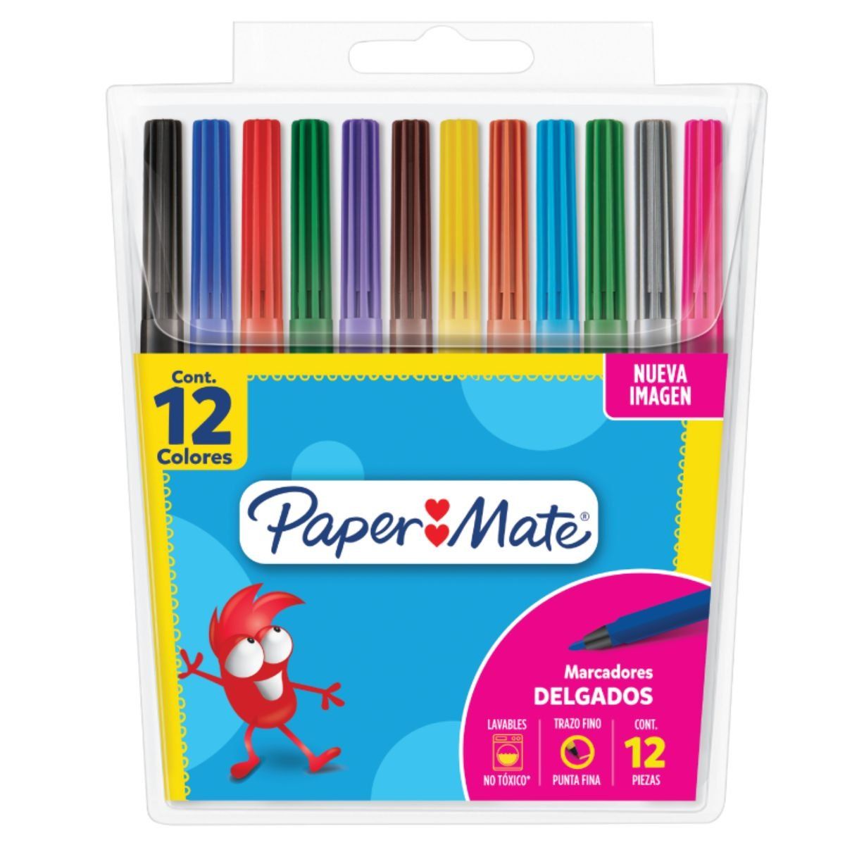PAPER MATE - Marcadores Scripto Paper Mate Estuche X12