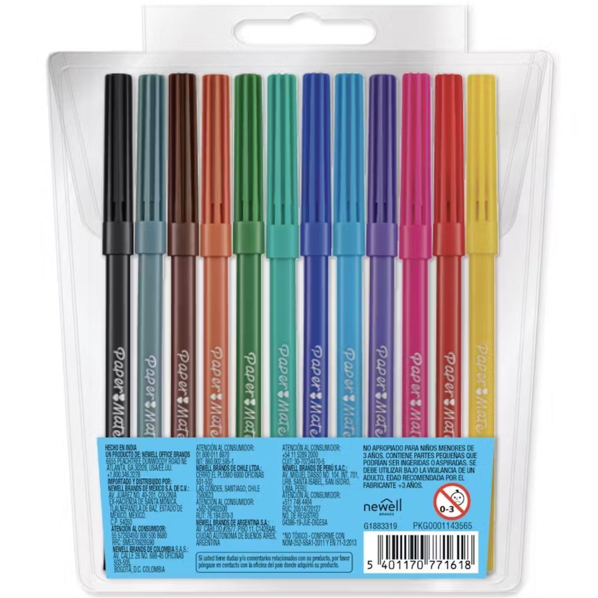 PAPER MATE - Marcadores Scripto Paper Mate Estuche X12