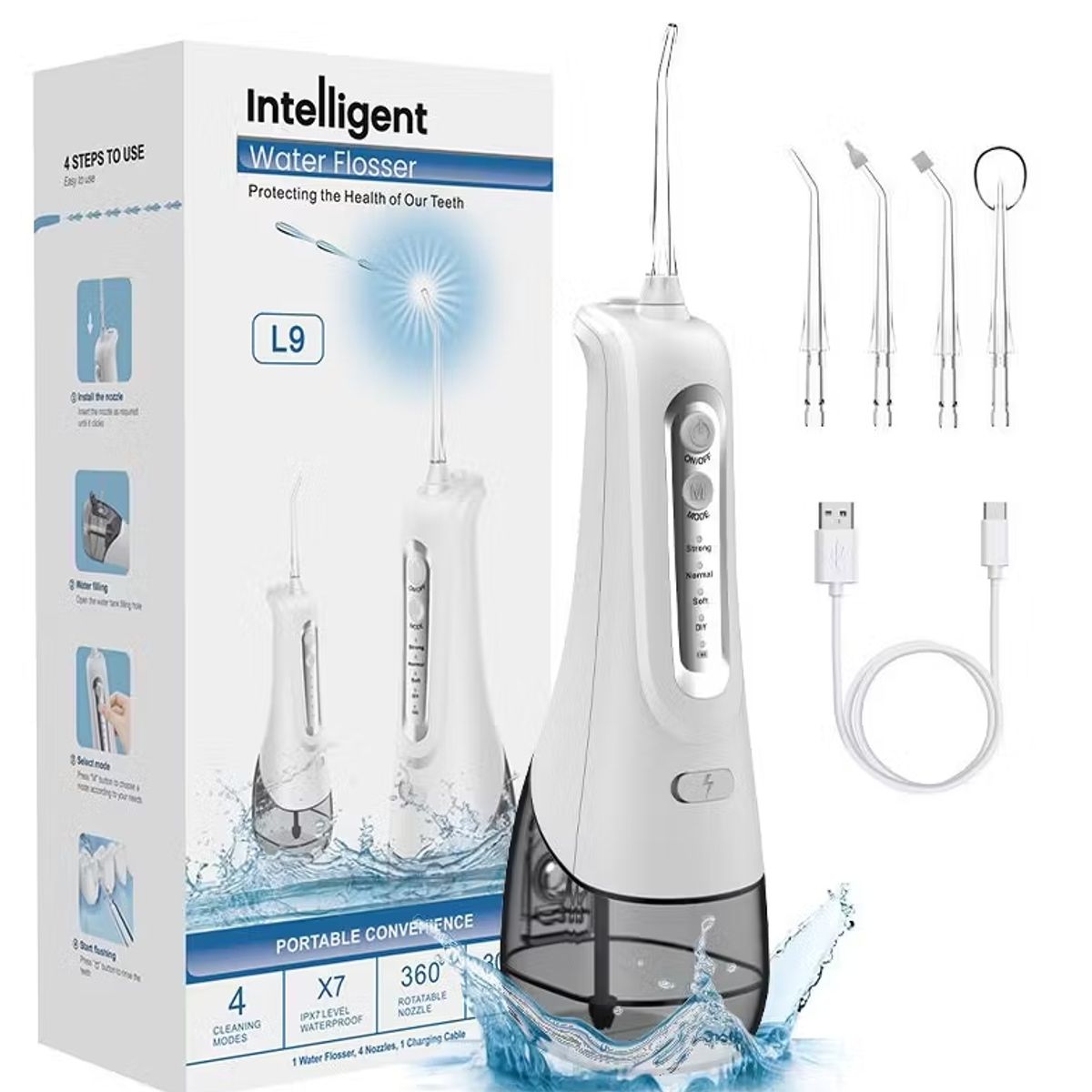 GENERICO - Limpiador Bucal Dental Waterpik Portatil Recargable