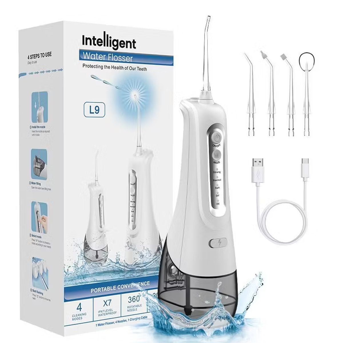 GENERICO - Limpiador Bucal Dental Waterpik Portatil Recargable