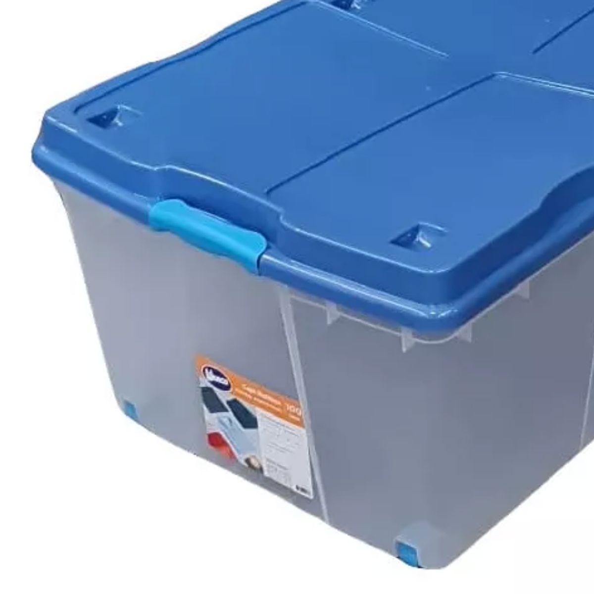 GENERICO - Caja Organizadora 100 Litros Con Ruedas Color Agua Rollbox 100 Litros