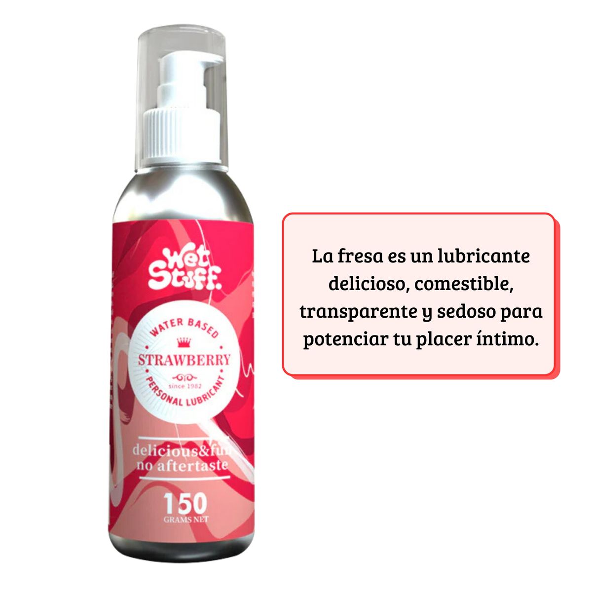 GENERICO - Gel Lubricante Intimo Hipoalergénico 150ml Base Agua Premium Rojo