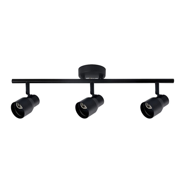 HB LEDS - Foco Spot Cielo o Muro Porta 3xGU-10 Round Negro Incluye Ampolleta