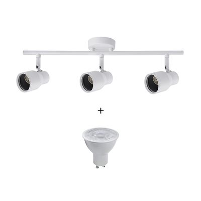 Imagen 2 del producto Foco Spot Cielo o Muro Porta 3xGU-10 Round Blanco Incluye Ampolleta