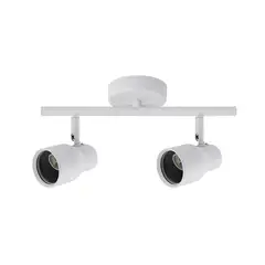 HB LEDS - Foco Spot Cielo o Muro Porta 2xGU-10 Round Blanco Incluye Ampolleta