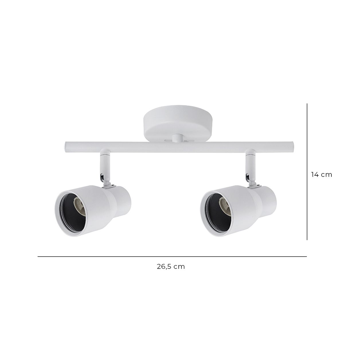 WANT - Foco Spot Cielo o Muro Porta 2xGU-10 Round Blanco Incluye Ampolleta