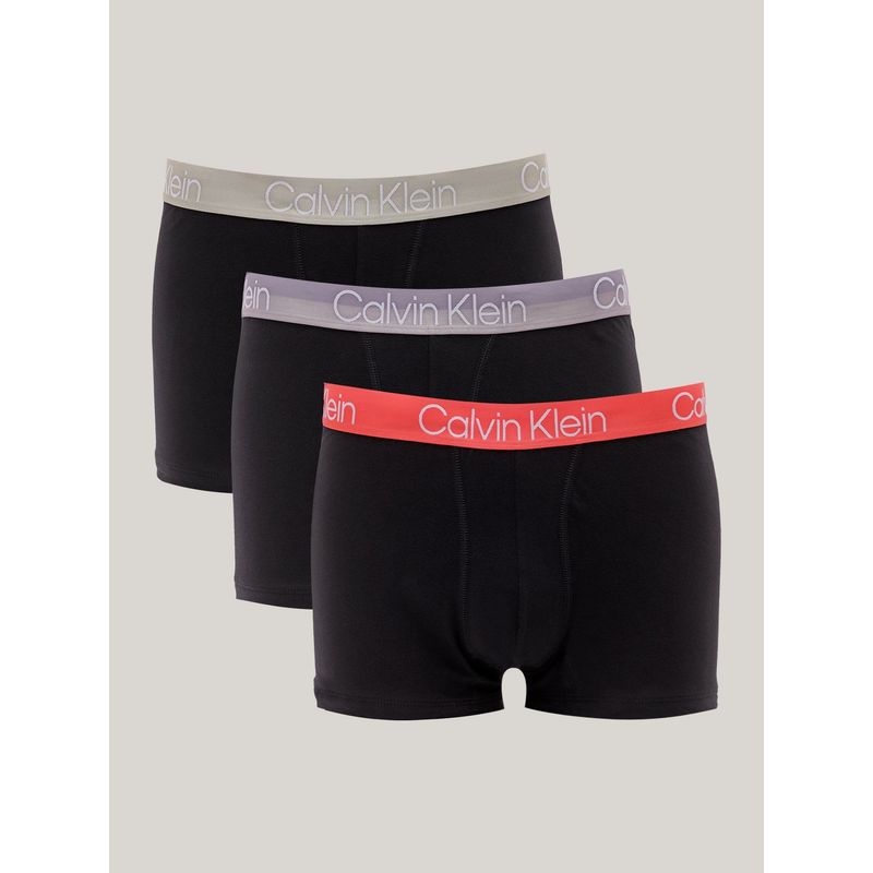 CALVIN KLEIN - Pack 3 Bóxers Trunk Modern Structure Negro Calvin Klein