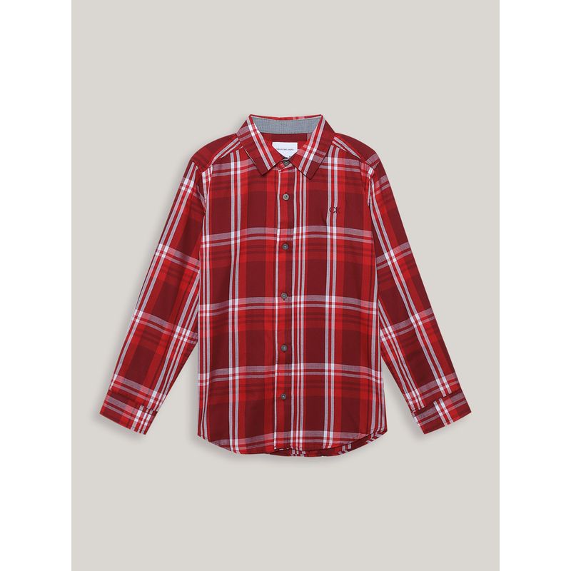 CALVIN KLEIN - Camisa Niño Red Tonal Rojo Calvin Klein