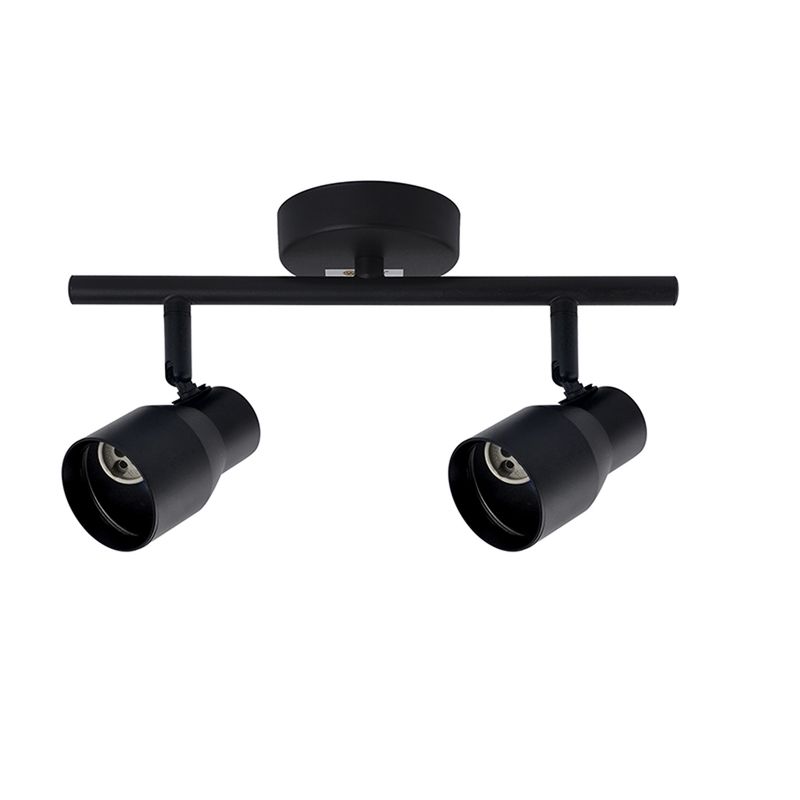 HB LEDS - Foco Spot Cielo o Muro Porta 2xGU-10 Round Negro Incluye Ampolleta