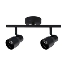 HB LEDS - Foco Spot Cielo o Muro Porta 2xGU-10 Round Negro Incluye Ampolleta