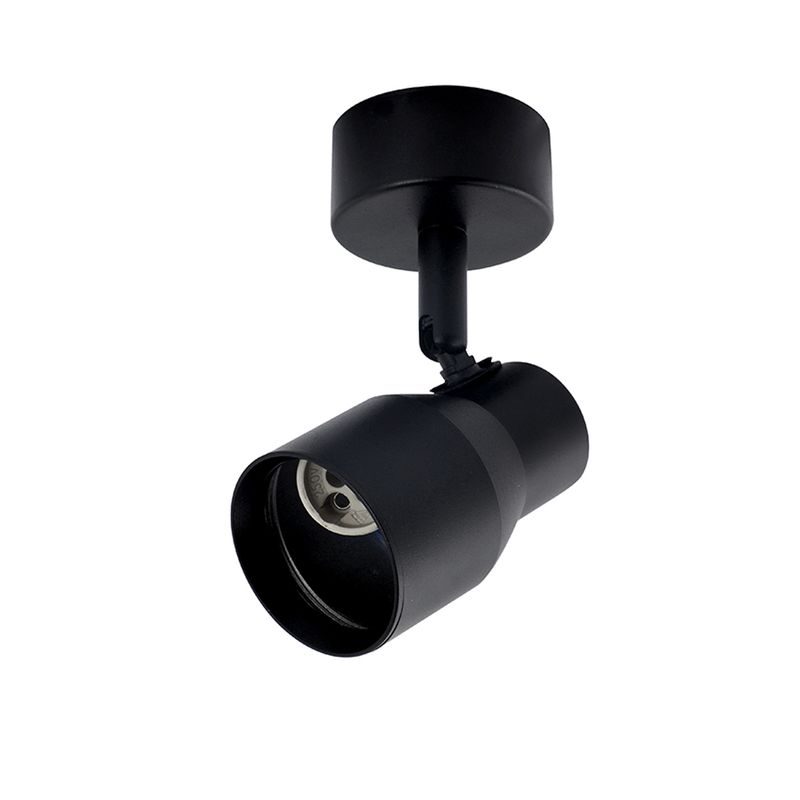 HB LEDS - Foco Spot Cielo o Muro Porta 1xGU-10 Round Negro Incluye Ampolleta