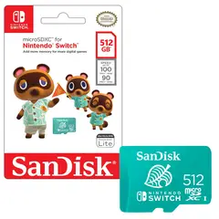 SANDISK - Tarjeta MicroSDXC 512GB Nintendo Switch 4K 100MB/s.