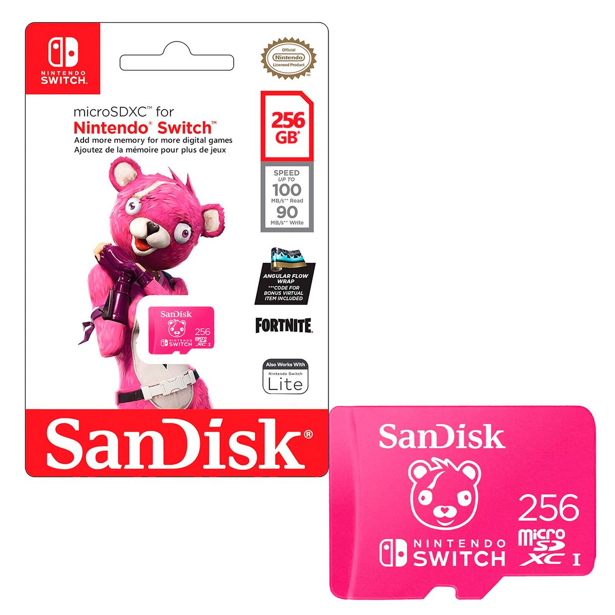 SANDISK - Tarjeta MicroSDXC SanDisk 256GB Nintendo Switch Fortnite 4K