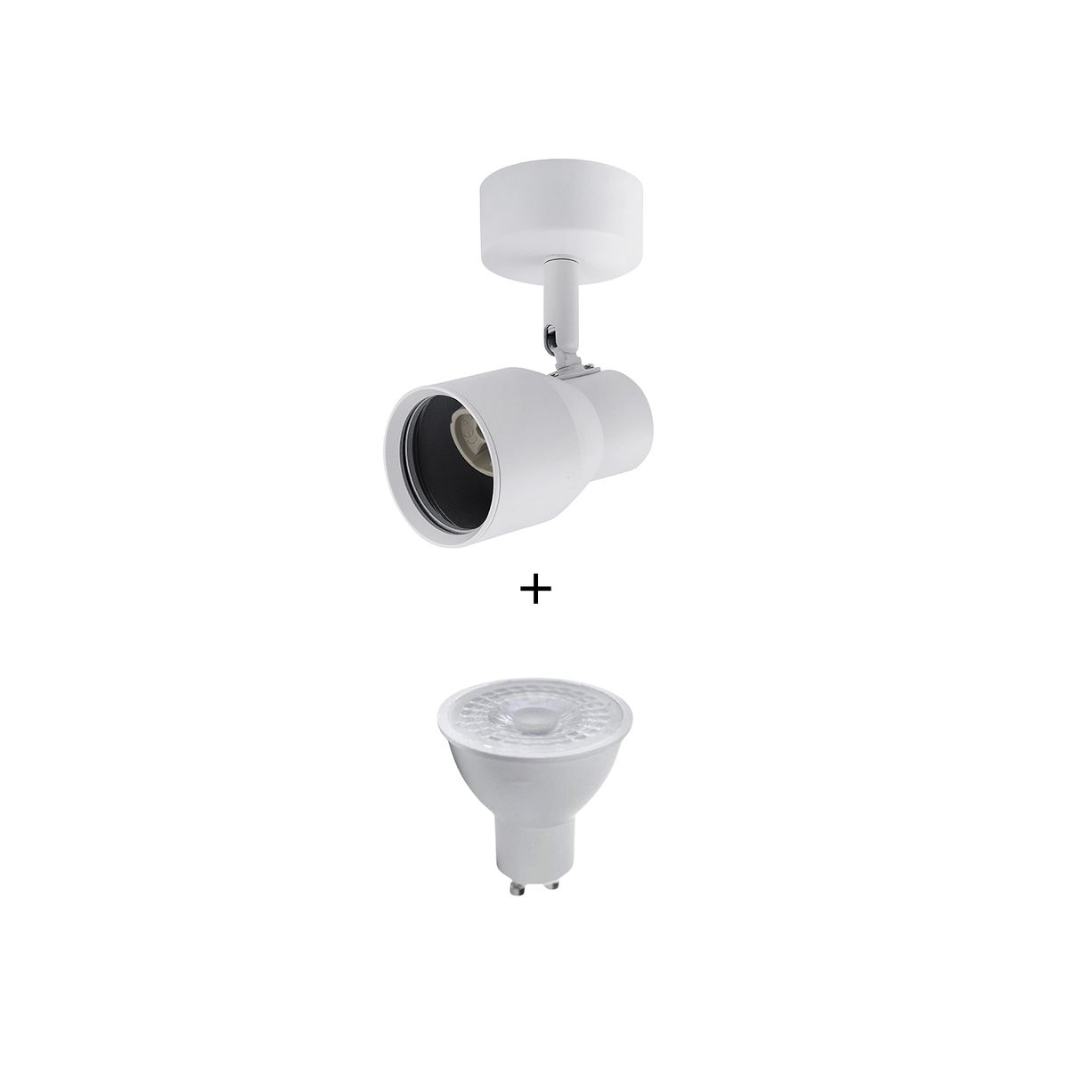 WANT - Foco Spot Cielo o Muro Porta 1xGU-10 Round Blanco Incluye Ampolleta