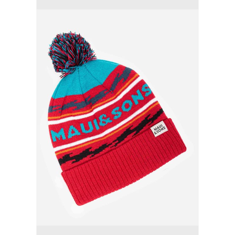 MAUI AND SONS - Gorro Snow Seasson Beanie Rojo Oscuro Niño Maui And Sons