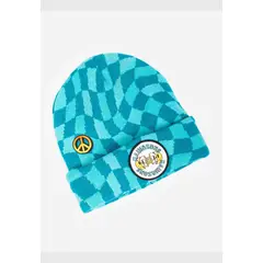 MAUI AND SONS - Gorro Inside Peace Beanie Azul Aceite Niño