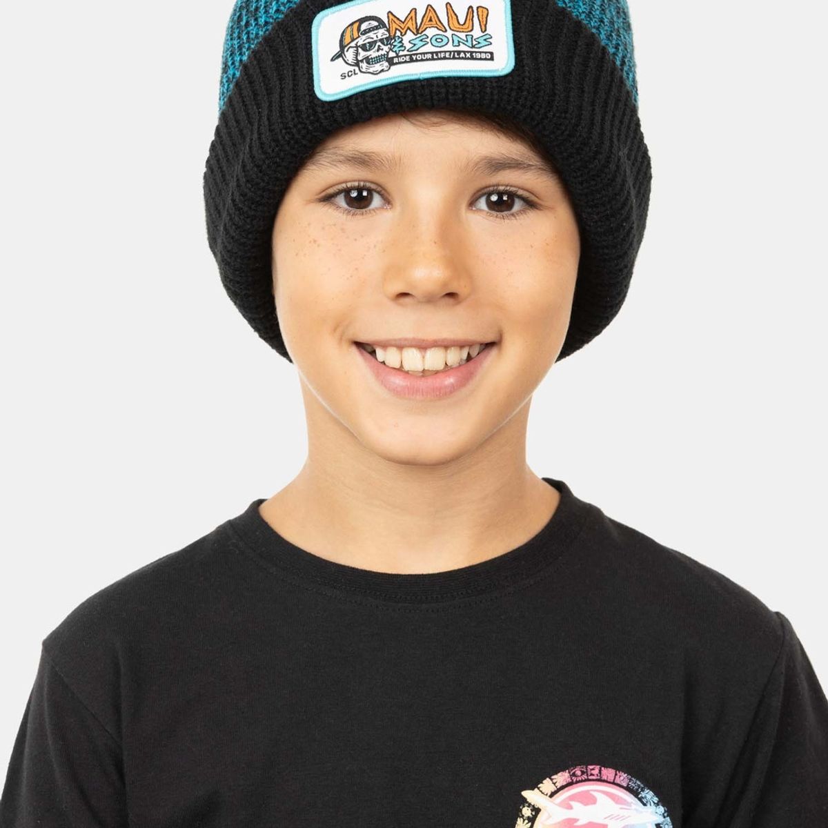 MAUI AND SONS - Gorro Skull Dude Beanie Azul Aceite Niño Maui And Sons