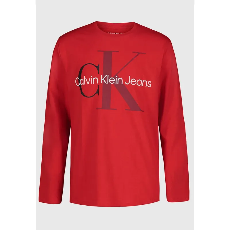 CALVIN KLEIN - Polera Niño Monologo Rojo Calvin Klein