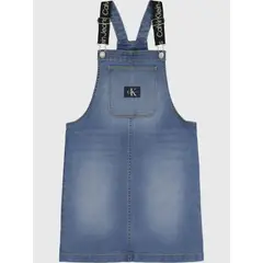 CALVIN KLEIN - Jardinera Niña Simple Strap Azul