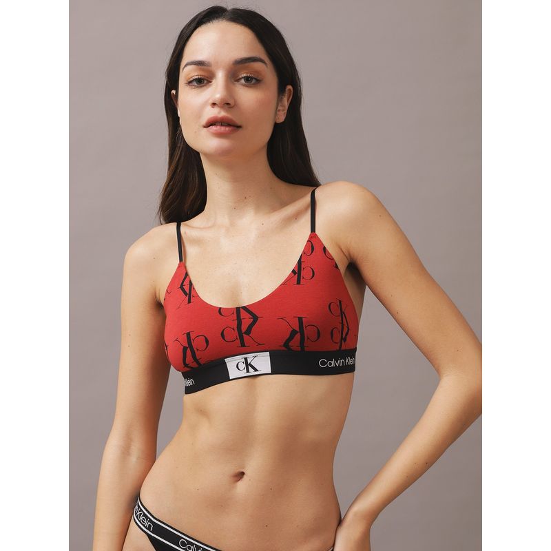 CALVIN KLEIN - Bralette 1996 Unlined Rojo Calvin Klein