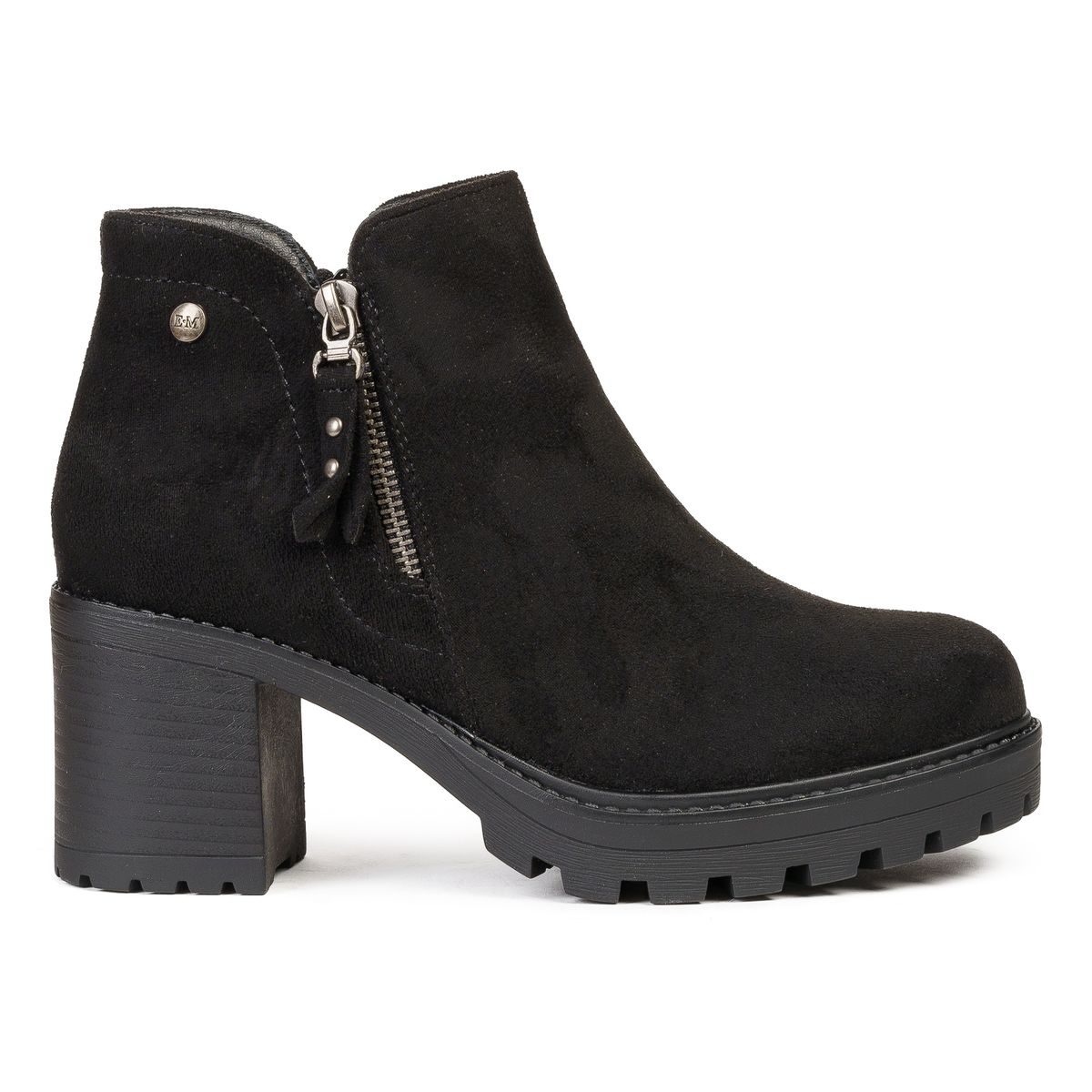 BOTELI - Botín Mujer Negro Gamuza Jun Boteli