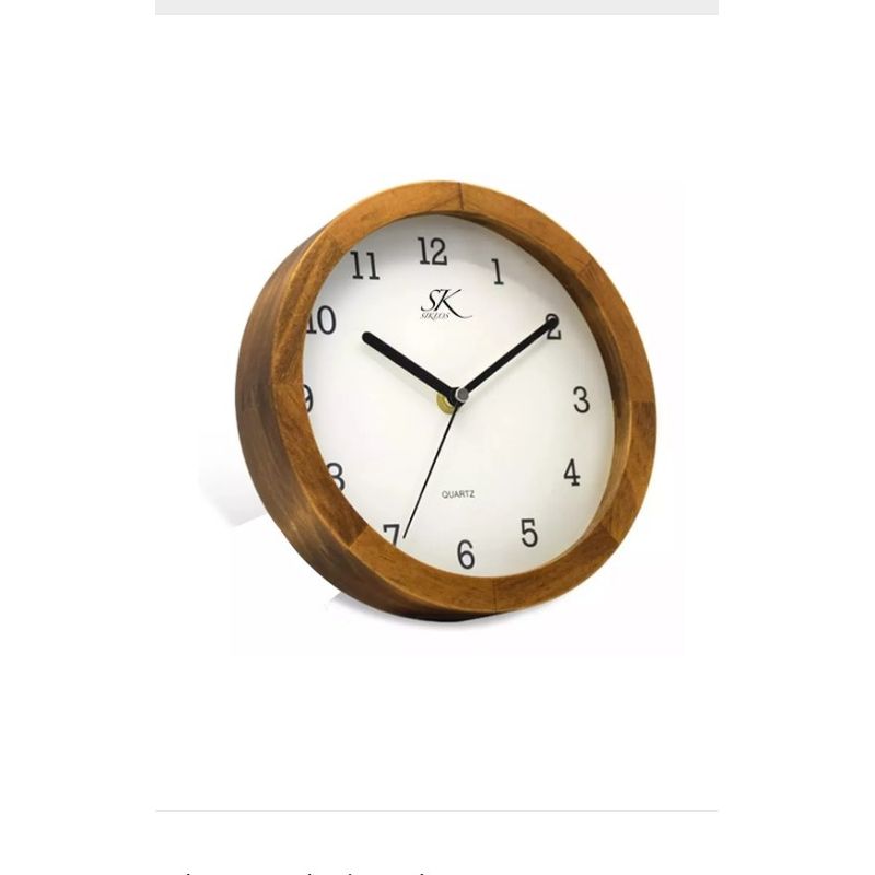 GENERICO - Reloj Pared Madera Siklos 20cm Silencioso Relojesymas Color Marrón