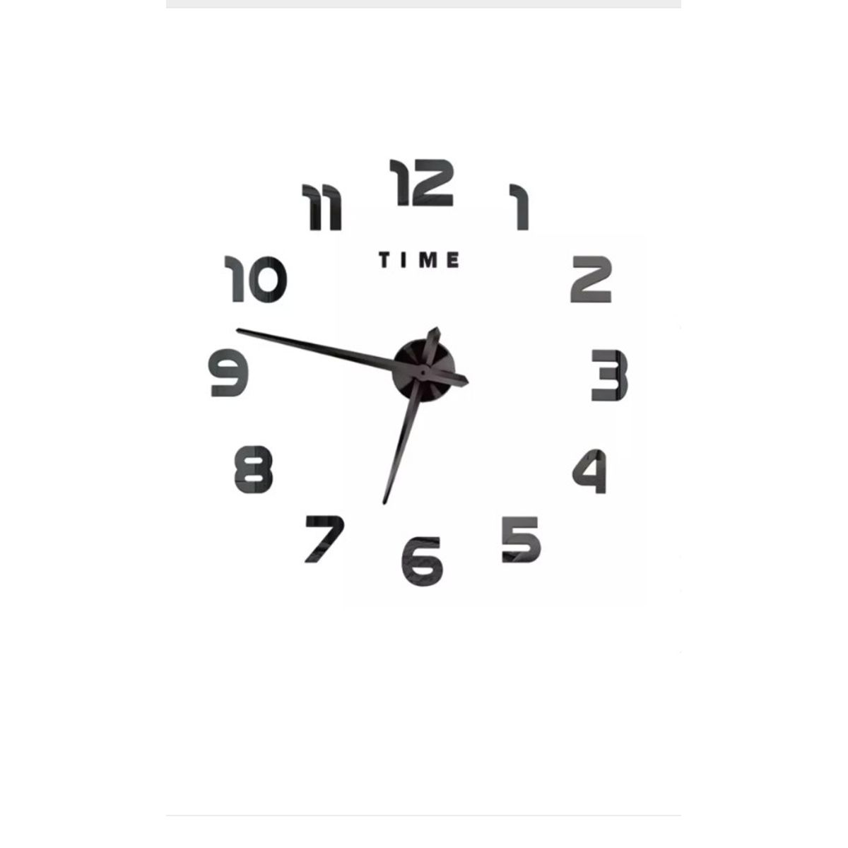 GENERICO - Reloj De Pared 3d Grande Números Negros Color De La Estructura Negro