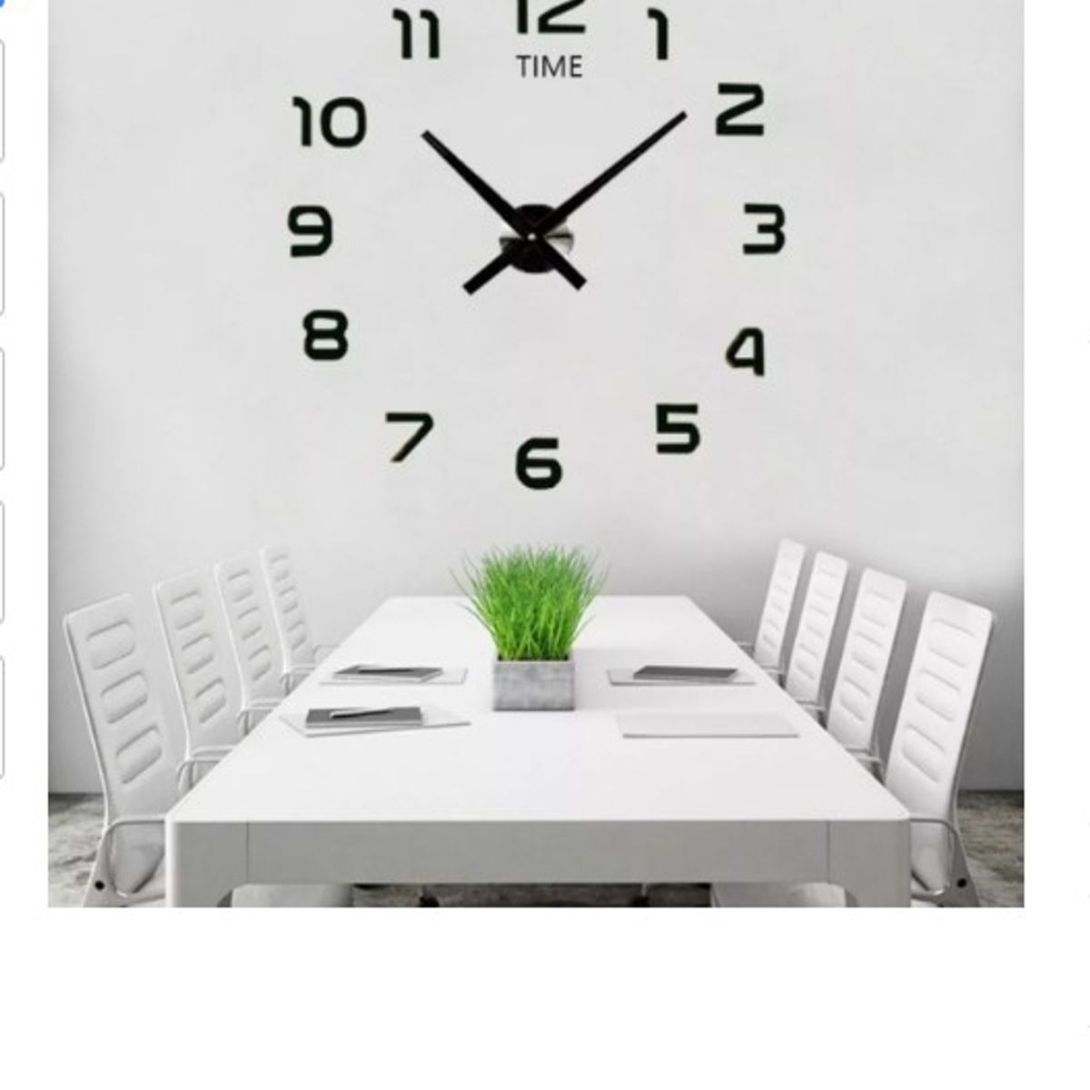 GENERICO - Reloj De Pared 3d Grande Números Negros Color De La Estructura Negro