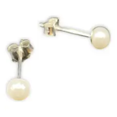 GENERICO - Aros Perla De Rio Blanca 6 Mm Plata Ley 925 Mas Caja