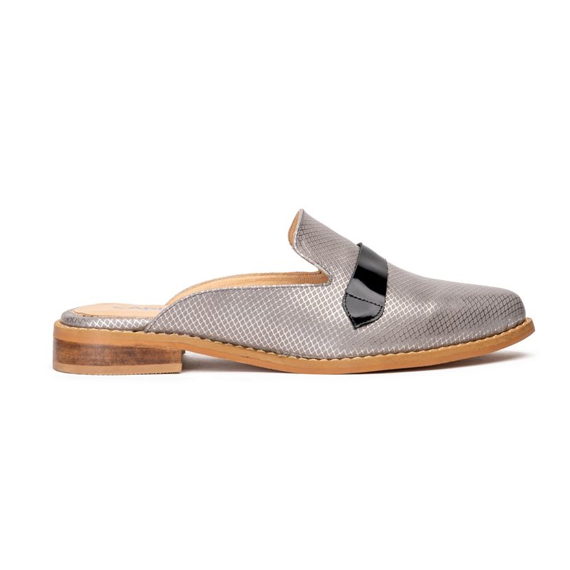 CARISHMA - Babucha Cuero Amaranta Plata Carishma