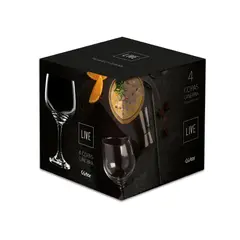 GENERICO - Set 4 Copas Para Gin Tonic Cocktail Vidrio De 653 Ml