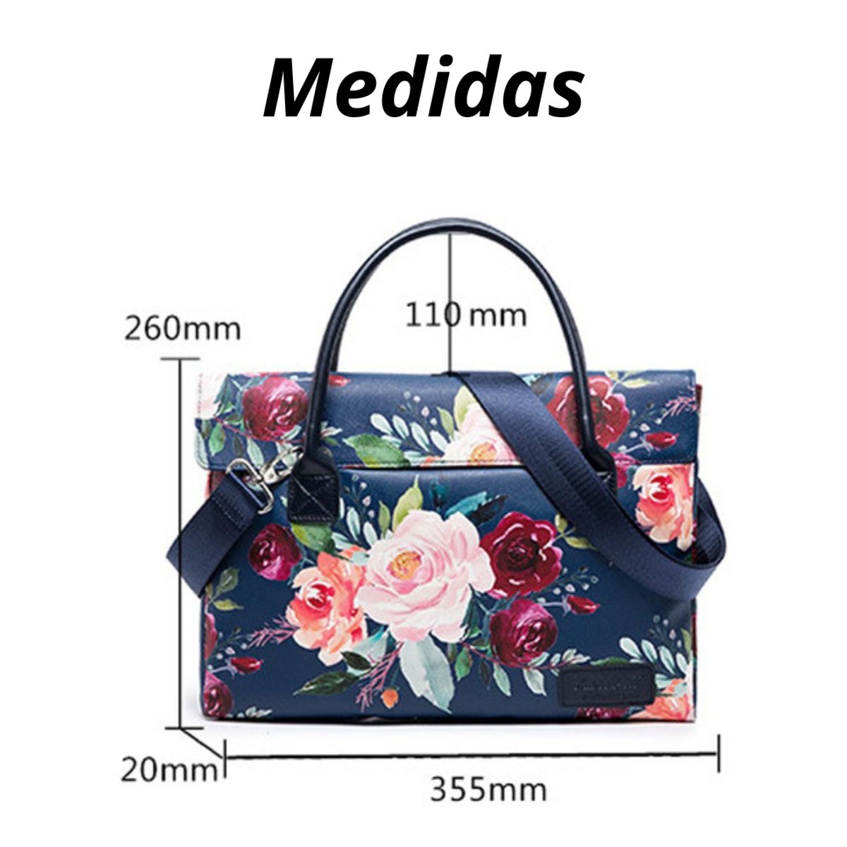 CRUSEC - Cartera Bolso Floral Estilo Casual Con Cierre Para Dama