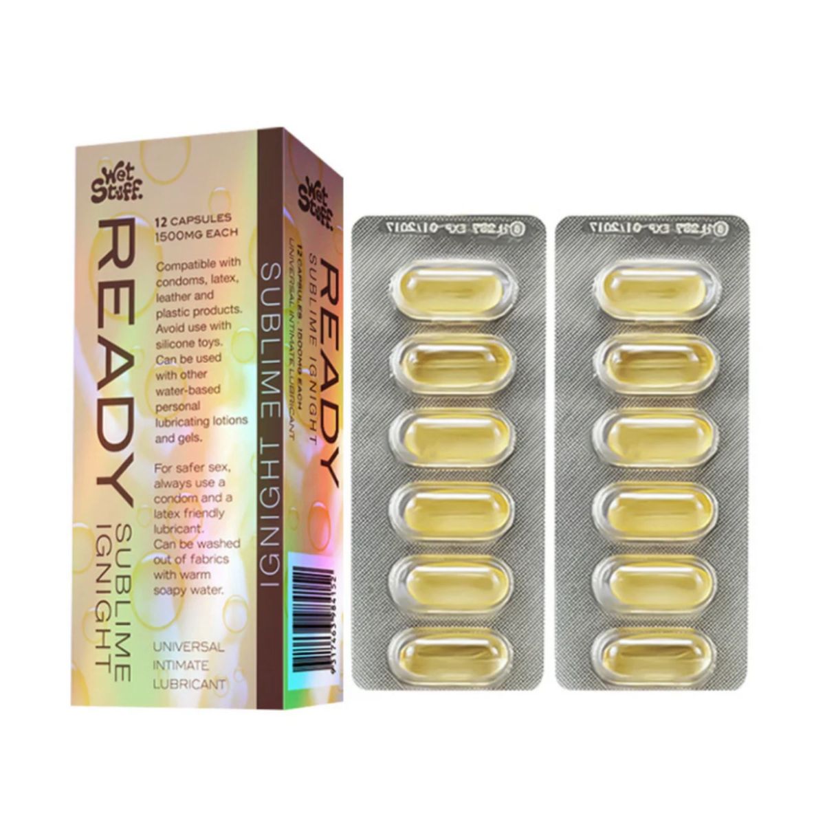 GENERICO - Pack 12 Capsulas Lubricante Intimo Base Silicona Sublime