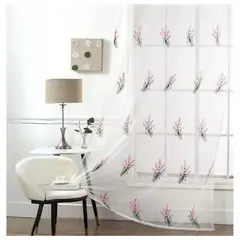 GENERICO - Visillos blancos con diseño bordados 230x140cm