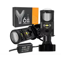 GENERICO - Ampolleta Led Optico H4 Y6 8000 Lúmenes Auto 36w Lupa